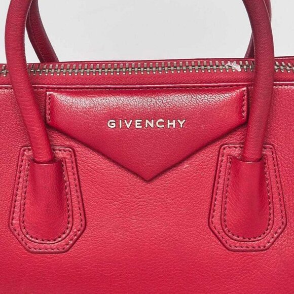 Givenchy Dark Red Sugar Goatskin Leather Small Antigona Bag - Picture 5 of 12